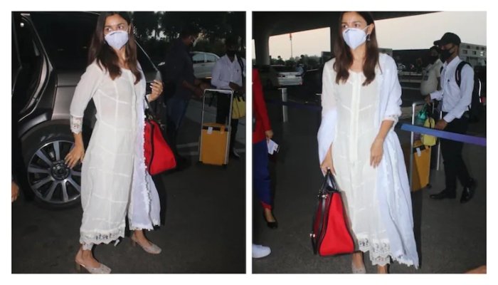 Alia Bhatt leaves lovers awestruck in white kurta airport glance: See Photograph