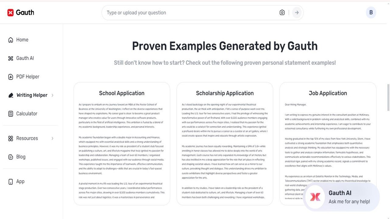 How Gauth Improves Your Storytelling in Personal Statements